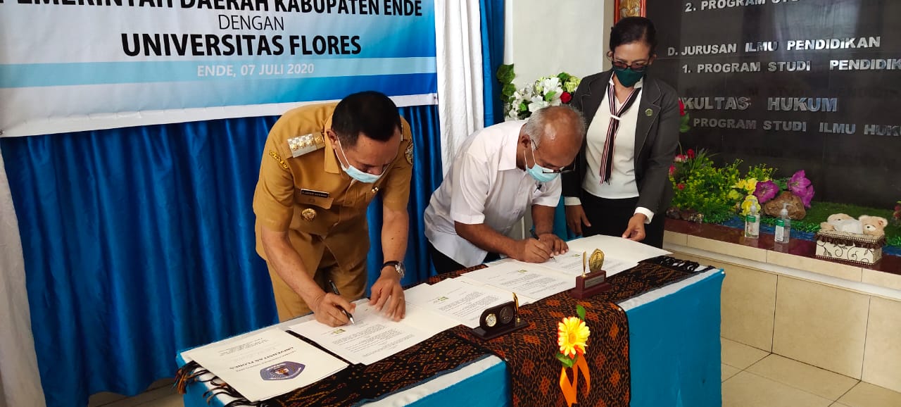 Pemda Ende dan Universitas Flores Tanda Tangan MoU  