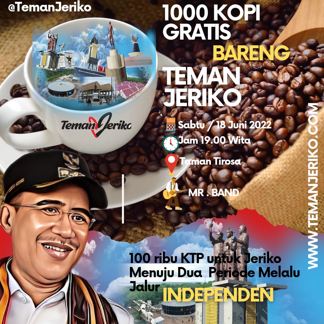 Teman Jeriko Ajak Ribuan Orang Muda Ngopi Bareng Gratis di Taman Tirosa 