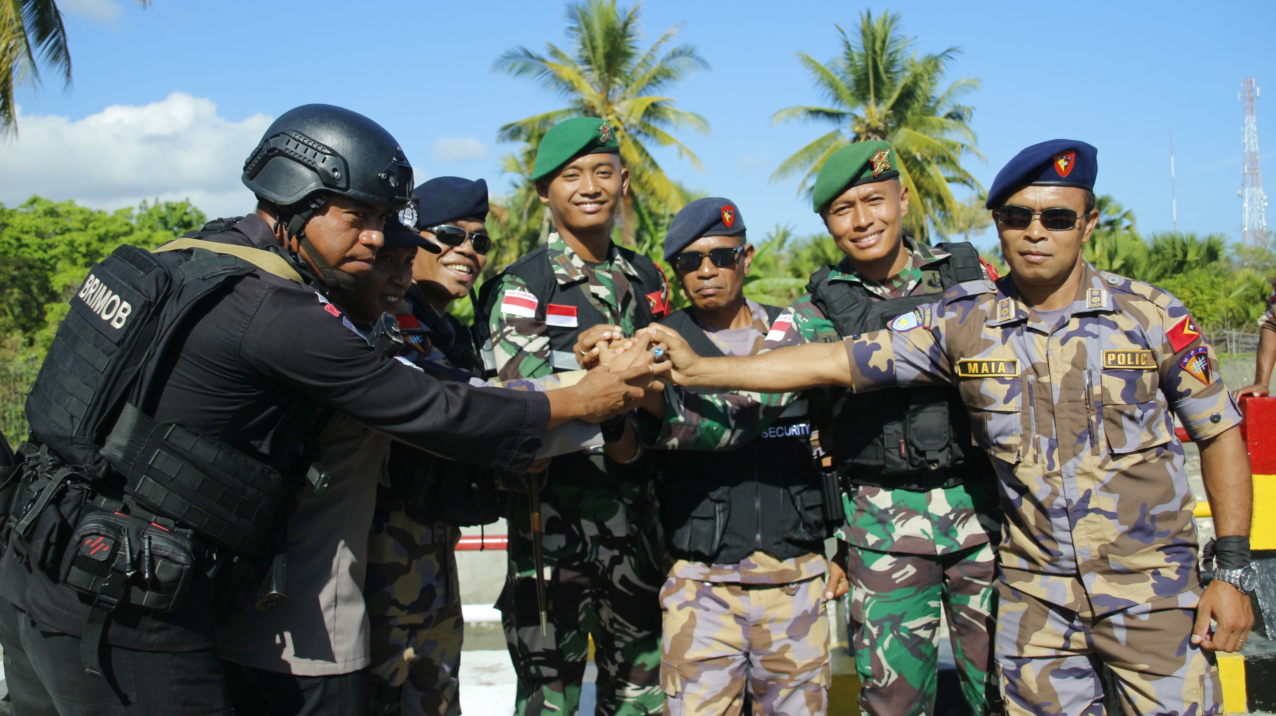 TNI, Polri Dan UPF Timor Leste Gelar Apel Collaborative Di Portal Batas RI-RDTL, Ini Tujuannya