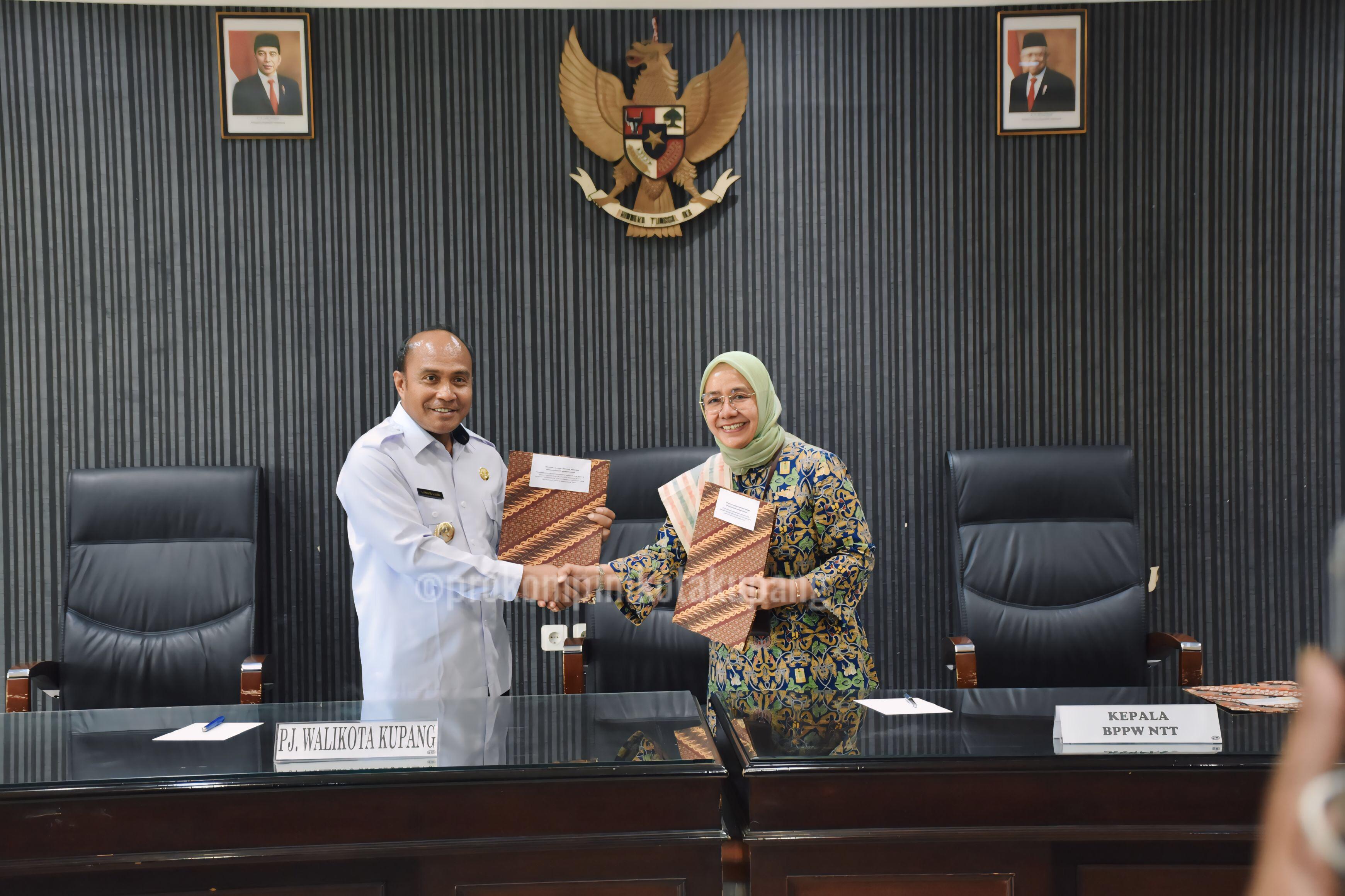 Teken Naskah Dan Berita Acara, Pj. Walikota Kupang Beri Apresiasi Kepada BPPW NTT