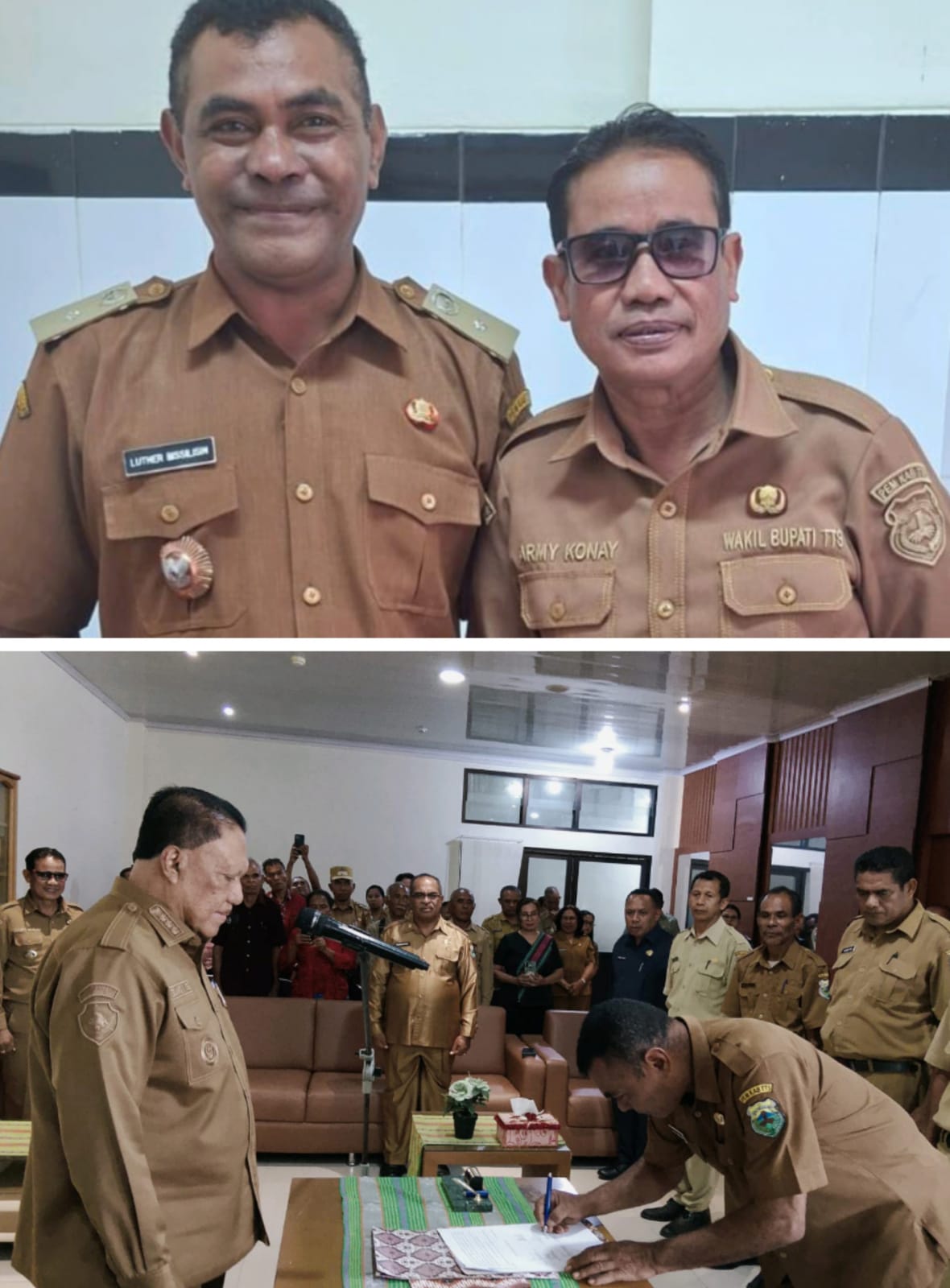22 Tahun Menjadi Ajudan Wabup, Luther Bissinlisin Dilantik Menjadi Pj Kades