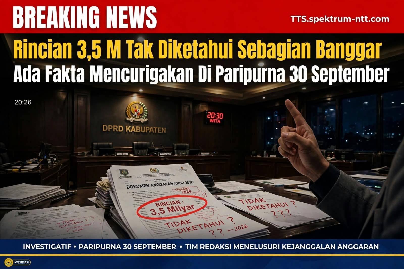 Rincian 3,5 M Tak Diketahui Sebagian Banggar, Ada Fakta Mencurigakan Di Paripurna 30 September