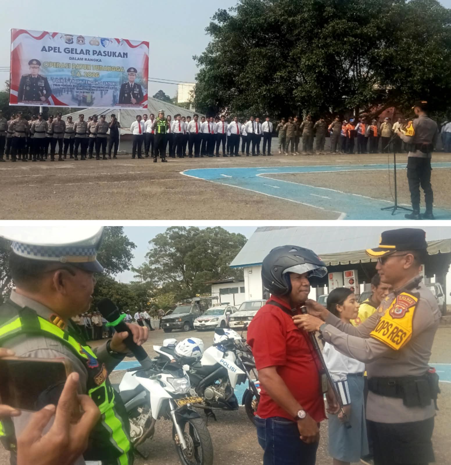 Operasi Patuh Turangga 2026 Polres TTS Dimulai Dengan Apel Pasukan Dan Pembagian Helm
