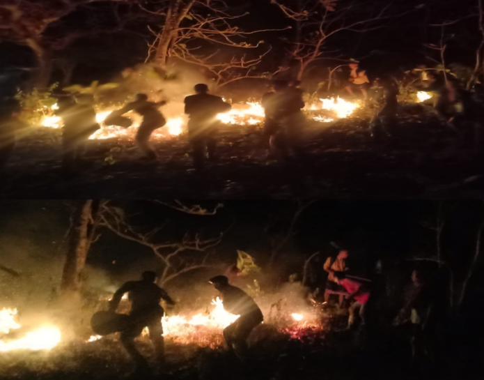 Simak, Ini Yang Dilakukan PraKom Kavaleri KKA Dan Masyarakat Di Lokasi Kebakaran