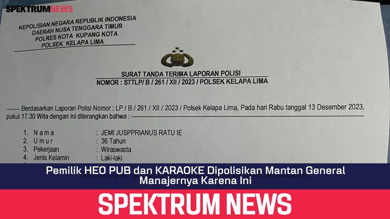 Pemilik HEO PUB dan KARAOKE Dipolisikan Mantan General Manajernya Karena Ini