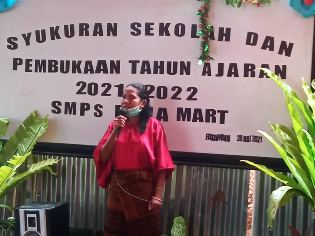 SMPS Dona Mart Ende Membuka KBM Tapel 2021 Dengan Mengadakan Syukuran Bersama