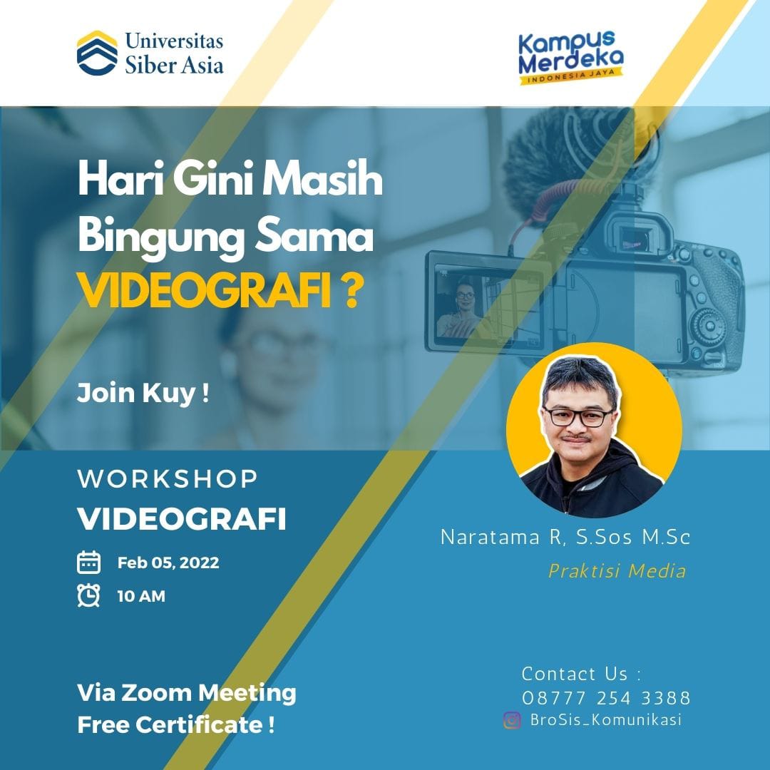 PJJ Komunikasi Universitas Siber Asia Akan Selenggarakan Workshop Series I  Ada Yang Menarik